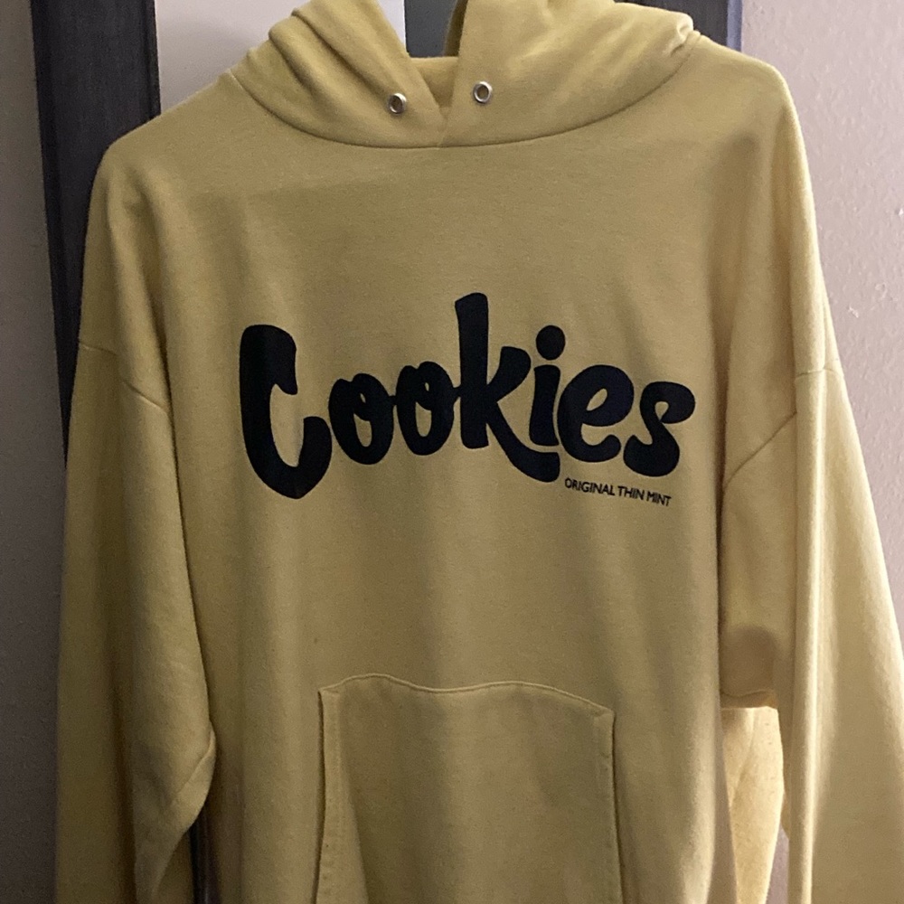 NWT Authentic Berner Cookies Clothing CKS Original Logo Safety Yellow Hoodie